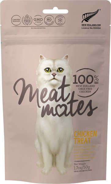 Meat Mates Chicken Freeze-Dried Raw Cat Treats, 1.7-oz bag slide 1 of 10
