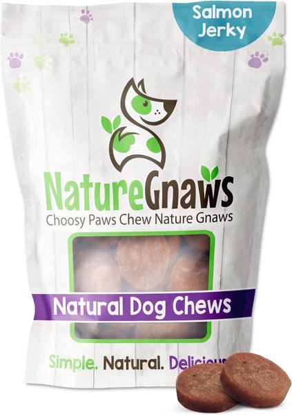 Nature Gnaws Salmon Chew Grain-Free Dog Treats, 12-oz bag slide 1 of 7