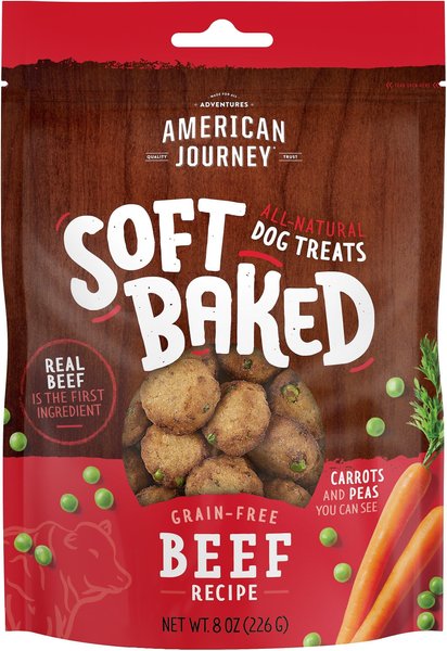 American Journey Beef Recipe Grain-Free Soft-Baked Dog Treats, 8-oz bag slide 1 of 8