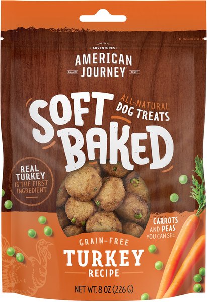 American Journey Turkey Recipe Grain-Free Soft-Baked Dog Treats, 8-oz bag slide 1 of 8