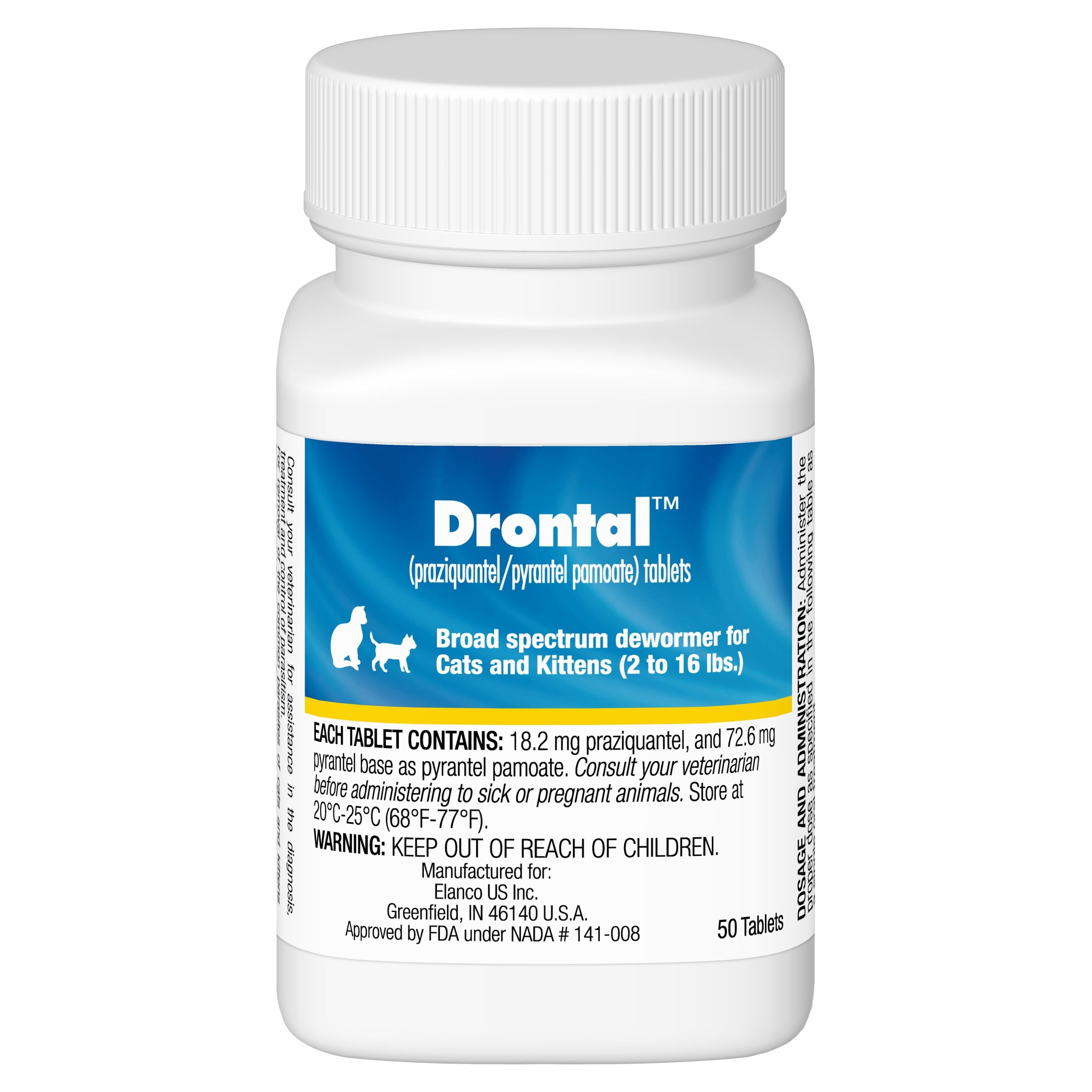 DRONTAL Dewormer for Tapeworms, Roundworms, Hookworms for Cats Customer