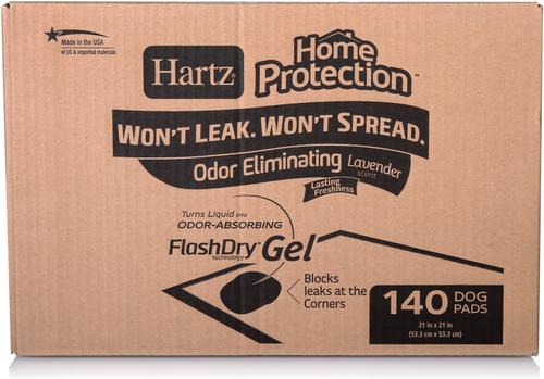 Show full view: Hartz Home Protection Odor Eliminating Dog Pee Pads, 21 x 21-in, 140 count (original), Lavender Scented slide 4 of 9