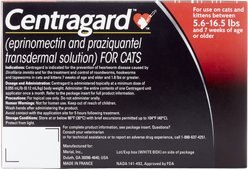 Centragard Topical Solution for Cats, 5.6-16.5 lbs, (Red Box), 3 Doses (3-mos. supply) slide 2 of 3
