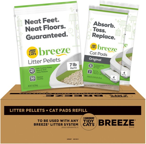 Tidy Cats Breeze Cat Pads & Litter Pellets Bundle Pack, 7.91-lb box slide 1 of 12
