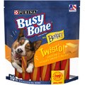 Busy Bone with Beggin' Twist'd! Long-Lasting Cheddar & Hickory Smoke Small/Medium Dog Treats, 10 count