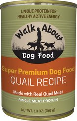 Walk About Quail Recipe Grain-Free Wet Dog Food, 13-oz, case of 12