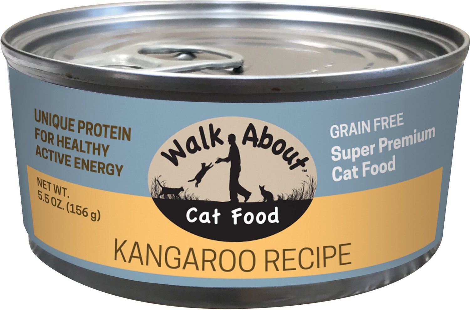 WALK ABOUT GrainFree Kangaroo Canned Cat Food, 5.5 oz, case of 24