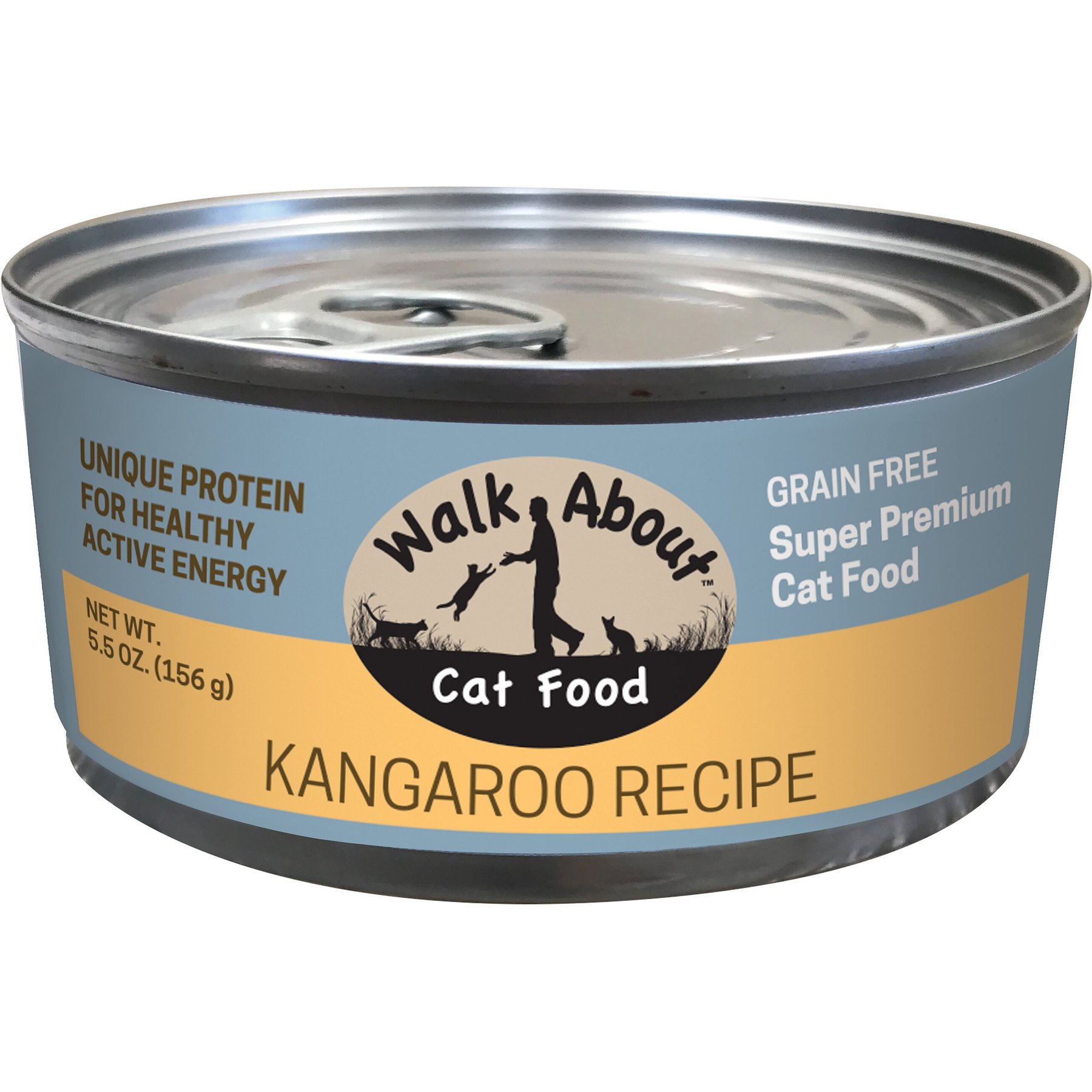 WALK ABOUT Grain Free Kangaroo Canned Cat Food 5.5 oz case of