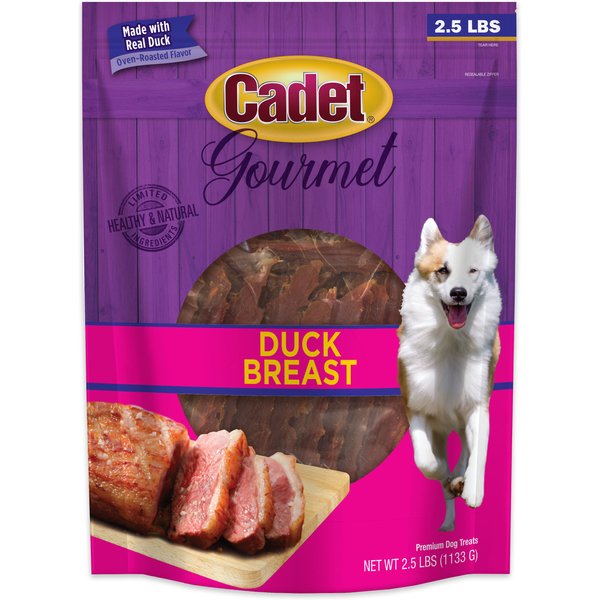 PET CENTER Quackers Duck Breast Dog Treats, 1lb jar