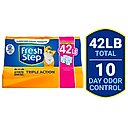 Fresh Step Triple Action Scented Clumping Clay Cat Litter, 10.5-lb bag, pack of 4