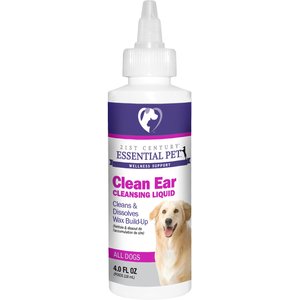 21st Century Essential Pet Clean Ear Liquid for Dogs, 4-oz bottle