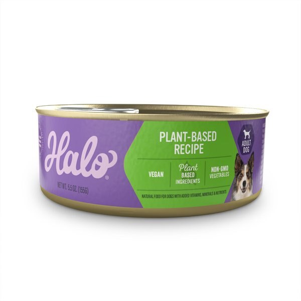 Halo Holistic Garden of Vegan Recipe Adult Canned Dog Food, 5.5-oz, case of 12 slide 1 of 9