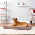 Brindle Waterproof Orthopedic Pillow Cat & Dog Bed with Removable Cover, Charcoal Velour, Large