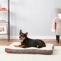 Brindle Soft Orthopedic Pillow Cat & Dog Bed w/Removable Cover, Khaki, 40 x 26 in