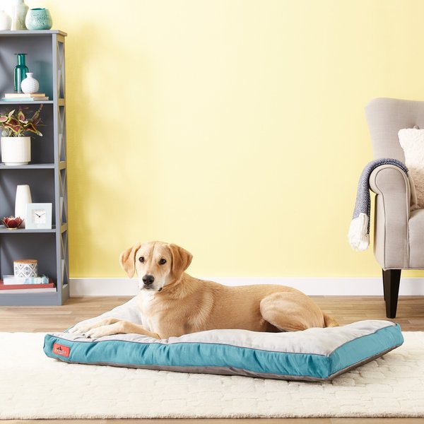 Brindle Soft Orthopedic Pillow Cat & Dog Bed w/Removable Cover, Teal, 46 x 28 in slide 1 of 6