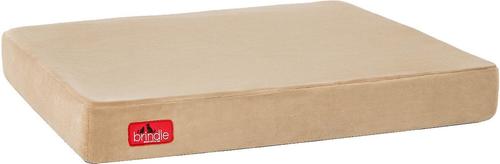 Show full view: Brindle Plush Orthopedic Pillow Cat & Dog Bed with Removable Cover, Khaki, Large slide 3 of 9