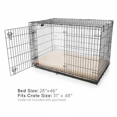 Show full view: Brindle Plush Orthopedic Pillow Cat & Dog Bed with Removable Cover, Khaki, Large slide 5 of 9