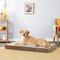 Show in main carousel: Brindle Plush Orthopedic Pillow Cat & Dog Bed with Removable Cover, Mocha Blue, Large slide 1 of 8