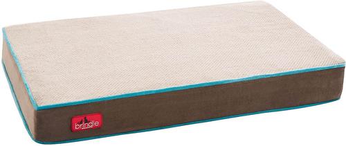 Show full view: Brindle Plush Orthopedic Pillow Cat & Dog Bed with Removable Cover, Mocha Blue, Large slide 3 of 8