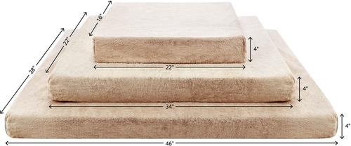 Show full view: Brindle Plush Orthopedic Pillow Cat & Dog Bed with Removable Cover, Mocha Blue, Large slide 5 of 8