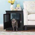 Merry Products 3-Door Furniture Style Dog Crate, Black, 30 inch
