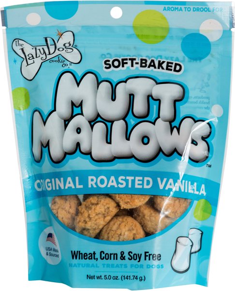 The Lazy Dog Cookie Co. Mutt Mallows Original Roasted Vanilla Soft-Baked Dog Treats, 5-oz bag slide 1 of 1