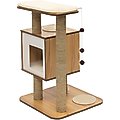 Vesper Base 32-in Modern Cat Tree & Condo, Walnut