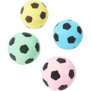 Ethical Pet Sponge Soccer Ball Cat Toy, 4-pack