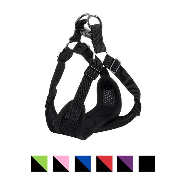 Gooby Comfort X Mesh Step In Back Clip Dog Harness, Black, Small: 14.5 to 17.75-in chest slide 1 of 9