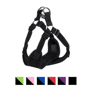 Gooby Comfort X Mesh Step In Back Clip Dog Harness, Black, Small: 14.5 to 17.75-in chest