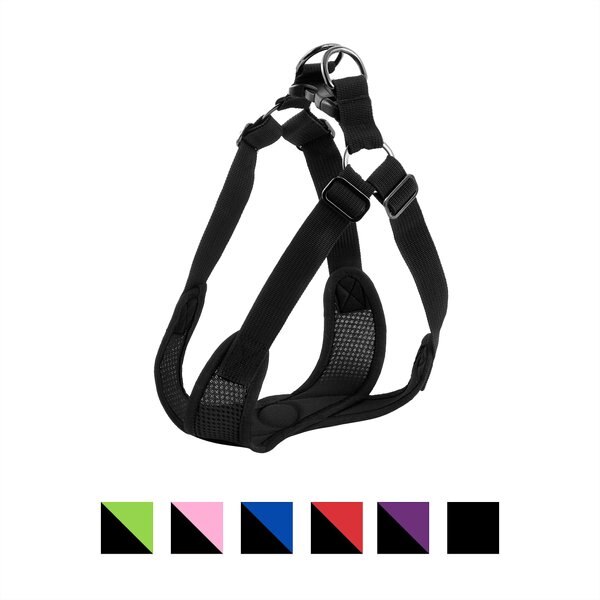 Gooby Comfort X Mesh Step In Back Clip Dog Harness, Black, X-Large: 22-28-in chest slide 1 of 9