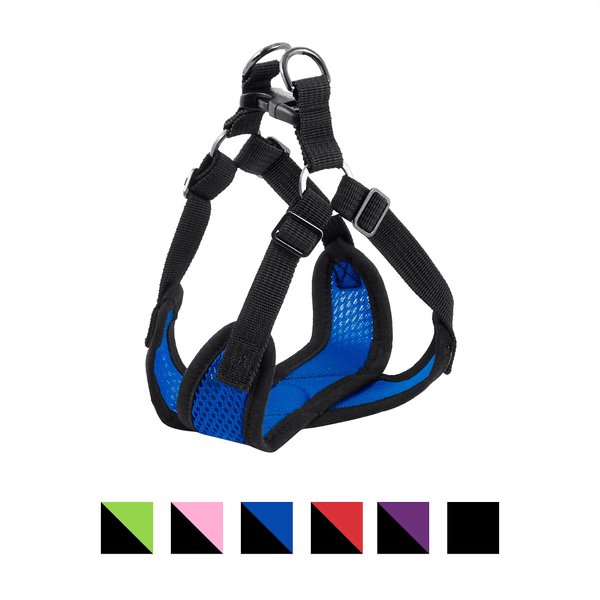 Gooby Comfort X Mesh Step In Back Clip Dog Harness, Blue, Small: 14.5 to 17.75-in chest slide 1 of 9