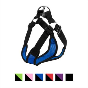 Gooby Comfort X Mesh Step In Back Clip Dog Harness, Blue, Large: 19 to 23.5-in chest