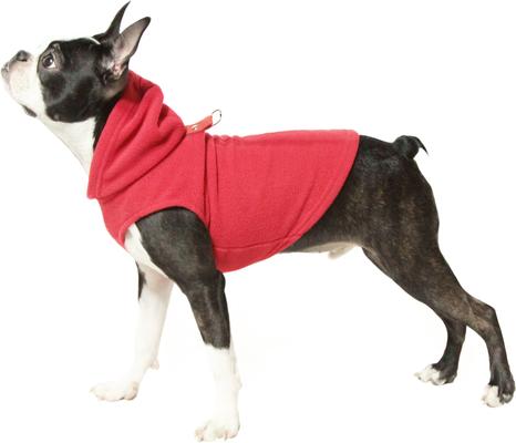 Show full view: Gooby Fleece Vest Dog Hoodie, Red, Small slide 6 of 8