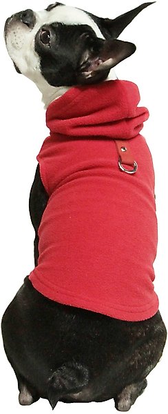 Show full view: Gooby Fleece Vest Dog Hoodie, Red, Medium slide 1 of 7