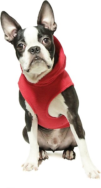 Show full view: Gooby Fleece Vest Dog Hoodie, Red, Medium slide 4 of 7
