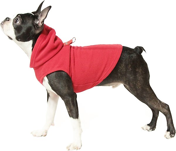 Show full view: Gooby Fleece Vest Dog Hoodie, Red, Medium slide 5 of 7