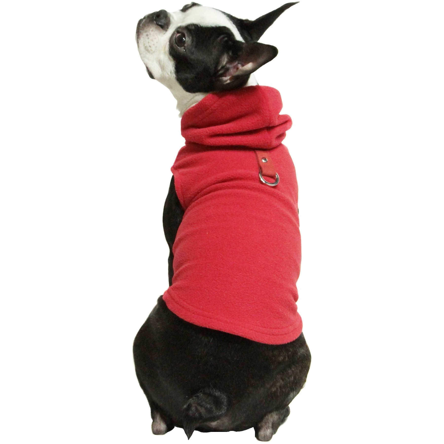 Gooby Fleece Vest Dog Hoodie, Red, Large