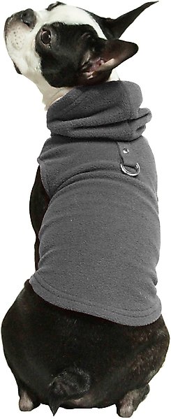 Show full view: Gooby Fleece Vest Dog Hoodie, Gray, Medium slide 1 of 7