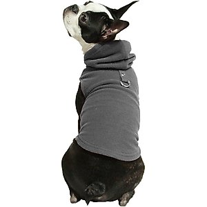 Gooby Fleece Vest Dog Hoodie, Gray, Medium
