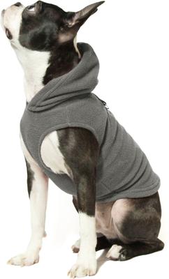 Show full view: Gooby Fleece Vest Dog Hoodie, Gray, Large slide 3 of 7