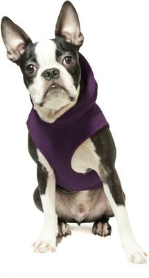 Show full view: Gooby Fleece Vest Dog Hoodie, Plum, Medium slide 4 of 7