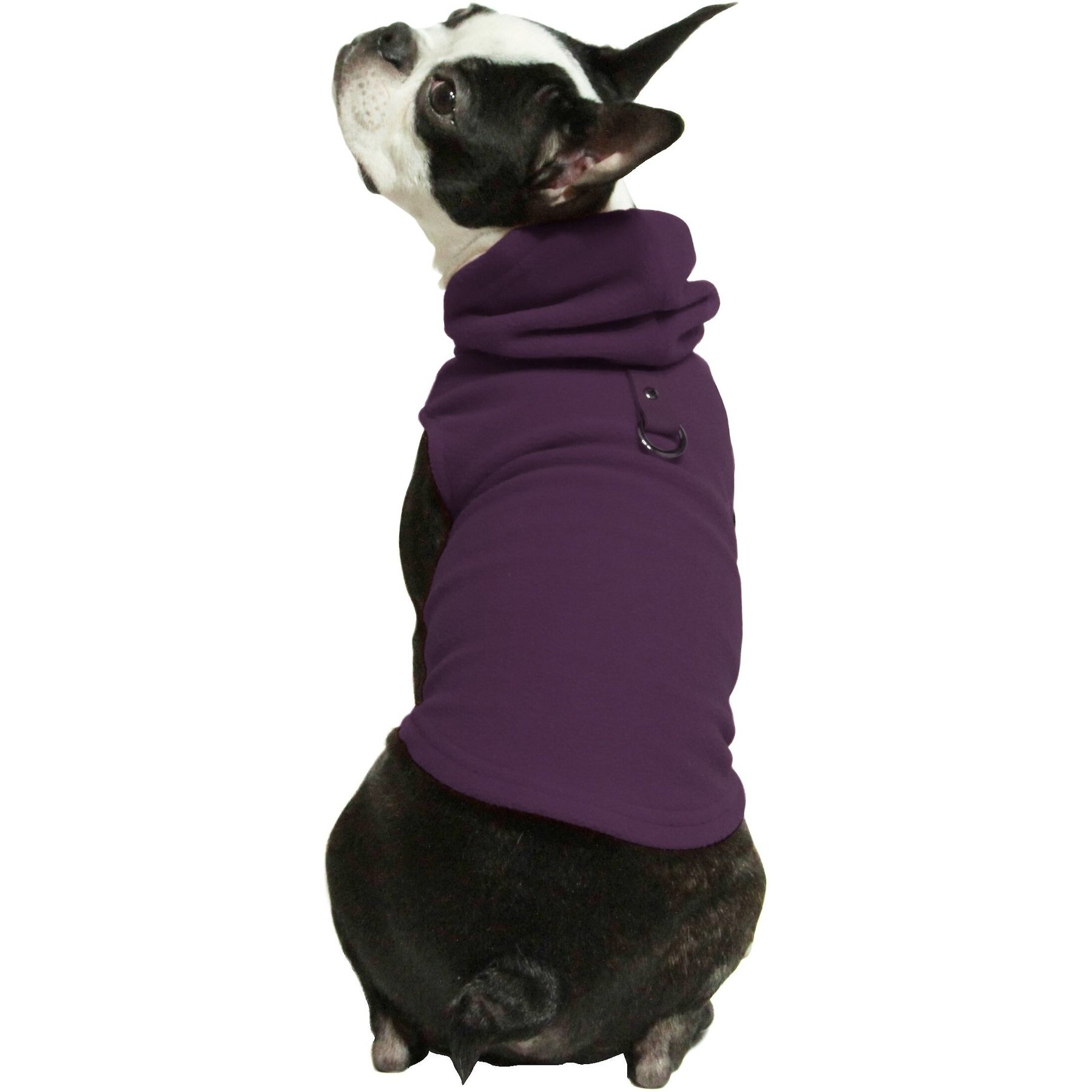 Gooby Fleece Vest Dog Hoodie, Plum, Large