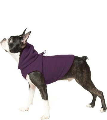 Show full view: Gooby Fleece Vest Dog Hoodie, Plum, Large slide 5 of 7