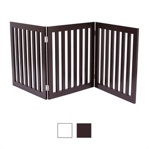Internet's Best Traditional Pet Gate, Espresso, 24-in, 3-Panel