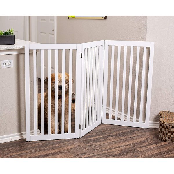 BEST Traditional Pet Gate, White, 36in, 3Panel