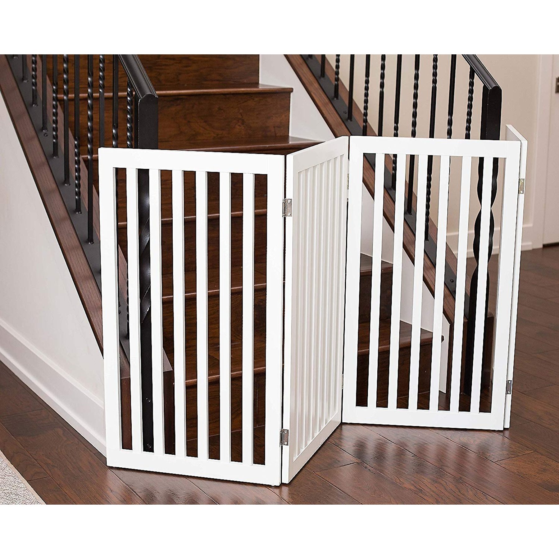 BEST Traditional Pet Gate, White, 36in, 4Panel
