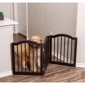 Internet's Best Traditional Arch Pet Gate, Espresso, 24-in, 3-Panel