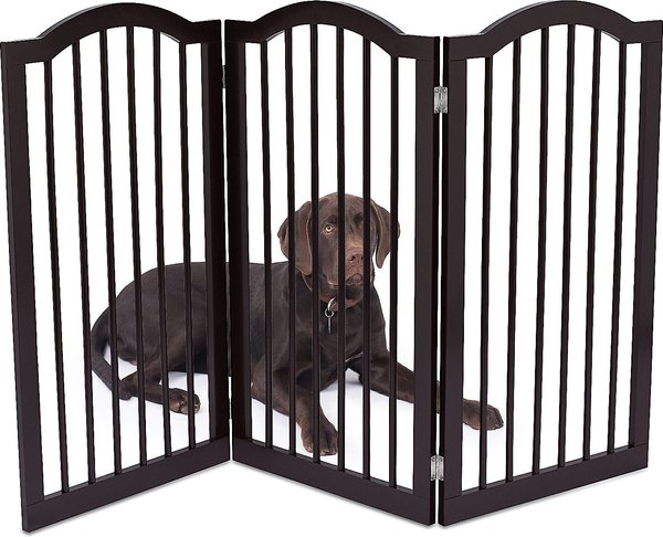 Internet's Best Traditional Arch Pet Gate, Espresso, 36-in, 3-Panel slide 1 of 5
