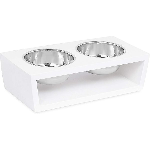 D-ART COLLECTION 2 Bowl Dog & Cat Feeder Stand, Small 